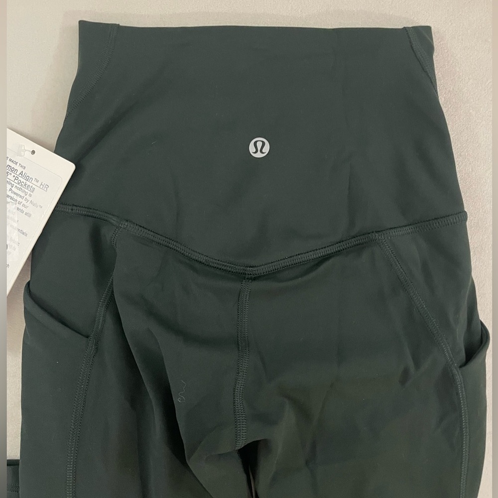 Lululemon NWT Align High Rise Pant Leggings 25” With Pockets Forest Green Size 0 - Picture 12 of 12